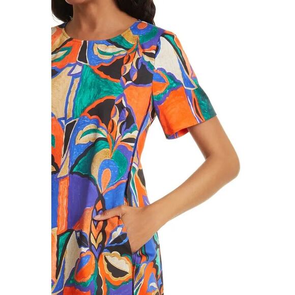 Kobi Halperin Angie Print Poplin Dress Size Small - Picture 4 of 7